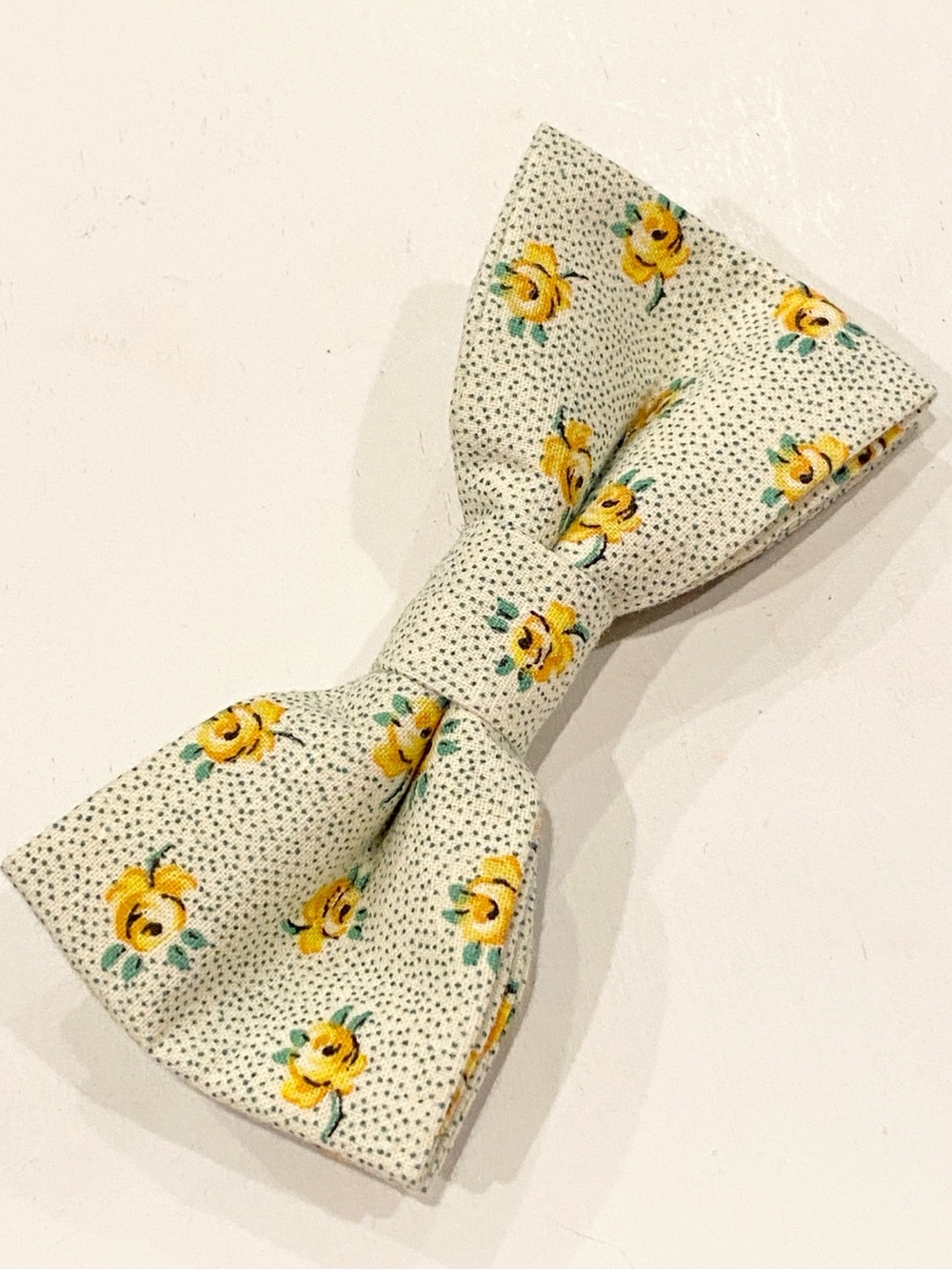 Pet Bowtie in a Yellow Floral